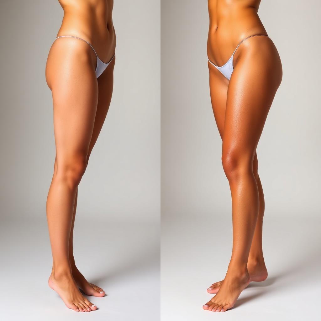 Antes e depois — Bronze dourado uniforme